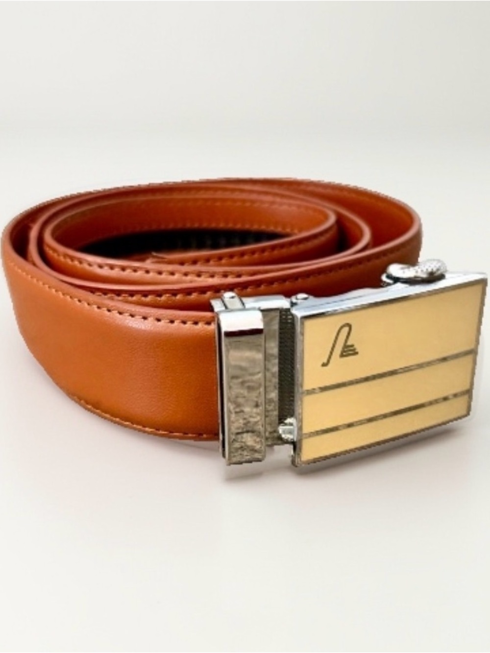 Men’s Adjustable Mission Belt Size 112M 44mm Genuine Leather Self Locking Buckle